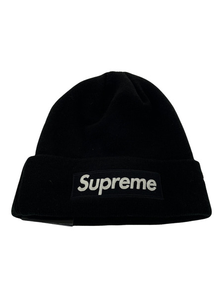 Supreme×newera ビーニー ブラック