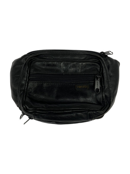 VANSON LEATHER WAIST BAG BLACK