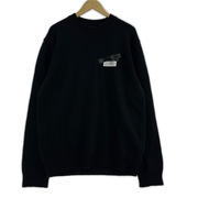 MM6 25ss テープラベル ウールブレンドニット XL ブラック SH2HL0030