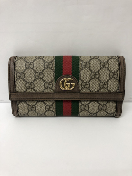 GUCCI グッチ 523153 オフディア GG コンチネンタルウォレット GGスプリーム キャンバス[値下]