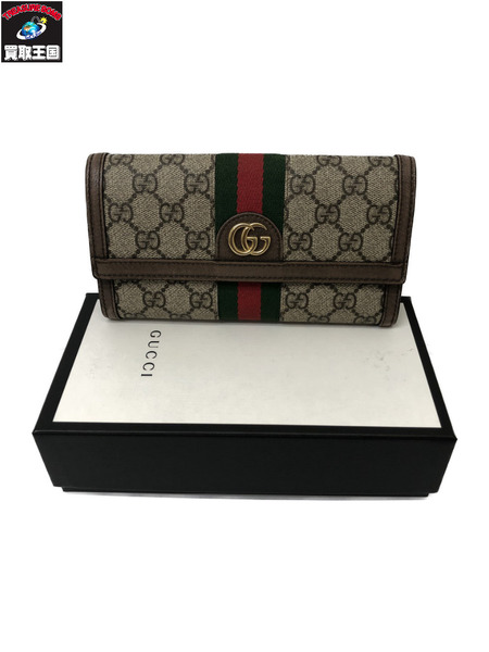 GUCCI グッチ 523153 オフディア GG コンチネンタルウォレット GGスプリーム キャンバス[値下]