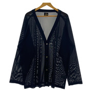 Needles V Neck Cardigan Poly Mesh 黒 XL MR309