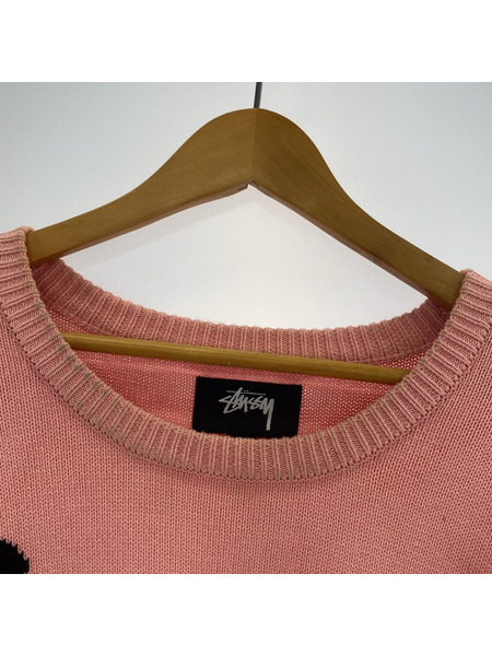 STUSSY STUSSY Stock Sweater クルーネックコットンニット XL ピンク[値下]
