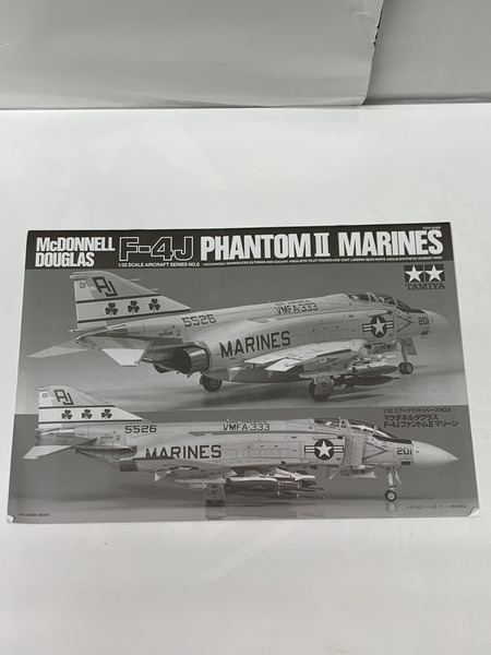 タミヤ 1/32 エアークラフトシリーズ No.8 マクダネル ダグラス F-4J ファントムII マリーン 未組立 (組立済みおまけパーツ付き) ダメージあり アメリカ海軍 戦闘機