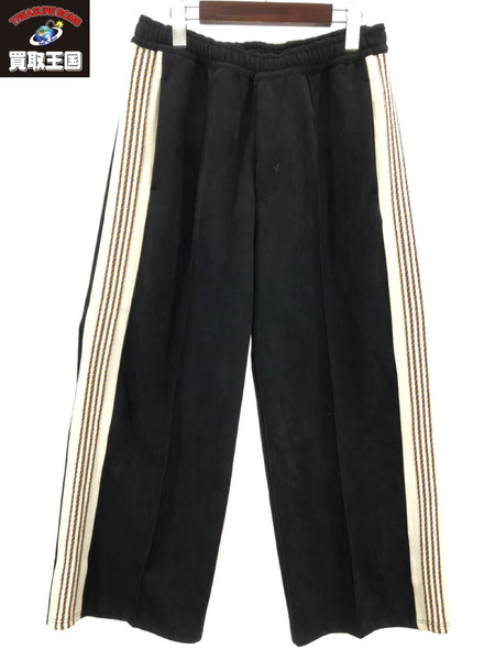 SASQUATCHfabrix. 23AW FAUX SUEDE FLARE TRCK PANTS 黒 L[値下]