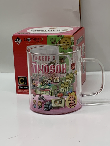 一番くじ MOTHER2 C賞 まちのおみやげガラスマグカップ ツーソン 開封品 マザー２ ギーグの逆襲 30th Anniversary 30周年 耐熱仕様 耐熱ガラス マグカップ
