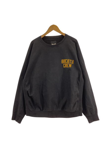 BREATH CRACK BREATH CREW SWEAT 黒 L BR22SS-C5002[値下]