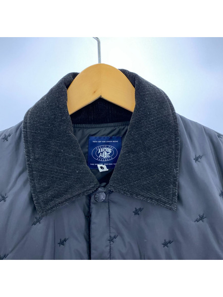 A BATHING APE エイプスタ キルティングジャケット M 黒 1860-140-015