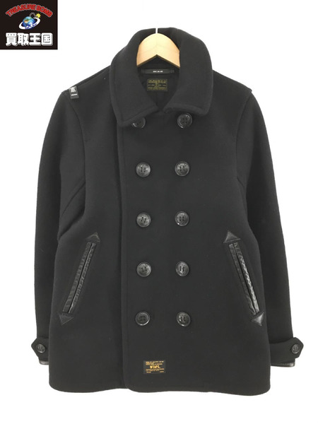 WTAPS Black Watch COAT 黒 メルトンPコート