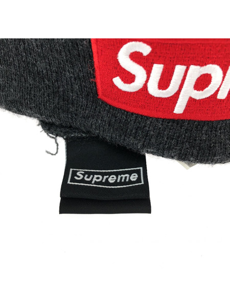 Supreme×New Era Box Logo Beanie グレー