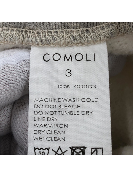 COMOLI スウェットパンツ グレー 3 Y03-05003