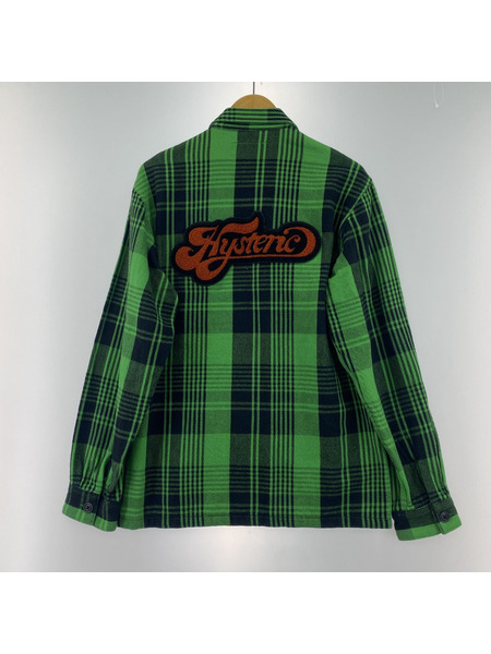 HYSTERIC GLAMOUR フランネルチェックシャツジャケット グリーン SIZE:M