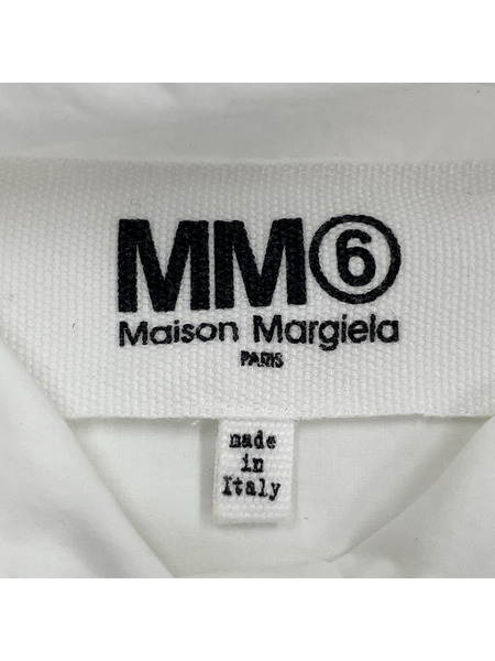 MM6 シャツ サークルシルエットシャツ フレンチスリーブ 前開キ