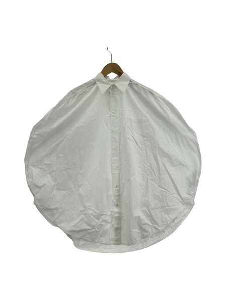 MM6 シャツ サークルシルエットシャツ フレンチスリーブ 前開キ