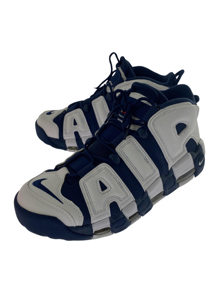 NIKE AIR MORE UPTEMPO 96 OLYMPIC WHITE/MIDNIGHT NAVY 28.0