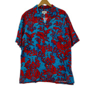 半袖シャツ SURF LINE アロハシャツ 青 (L)