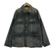 UNIVERSAL OVERALL25SS×AVIREX/デニムカバーオールバック刺繍ダメージ加工