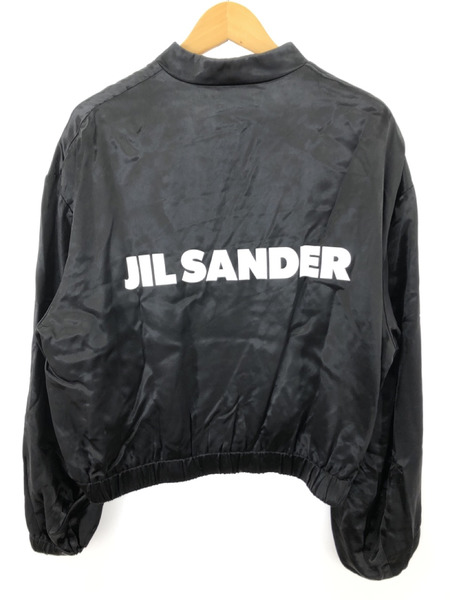 JIL SANDER 19SS バックロゴプリントサテンブルゾン 36 ブラック｜商品