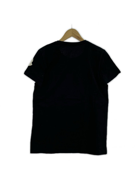 MONCLER 半袖Tシャツ・カットソー GIROCOLLO/ロゴワッペン/黒