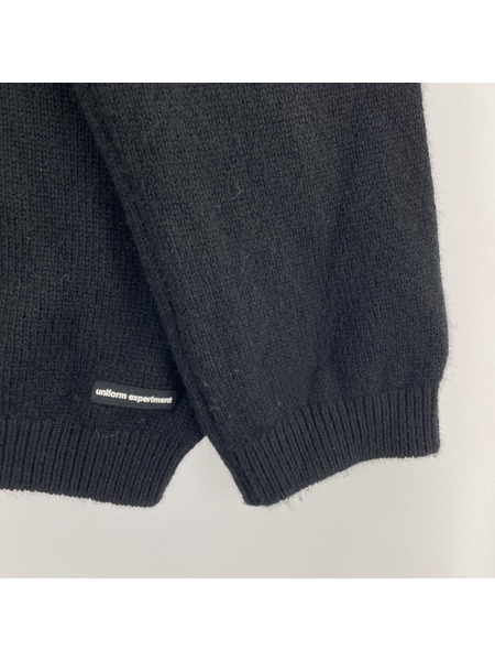 uniform experiment ニット・セーター RBG CREWNECK KNIT/ブラック