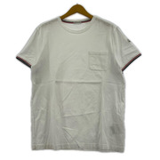 MONCLER 半袖Tシャツ・カットソー トリコリブ ポケット 白