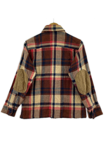 A BATHING APE 長袖シャツ エルボーパッチ チェックネルシャツ (S)[値下]