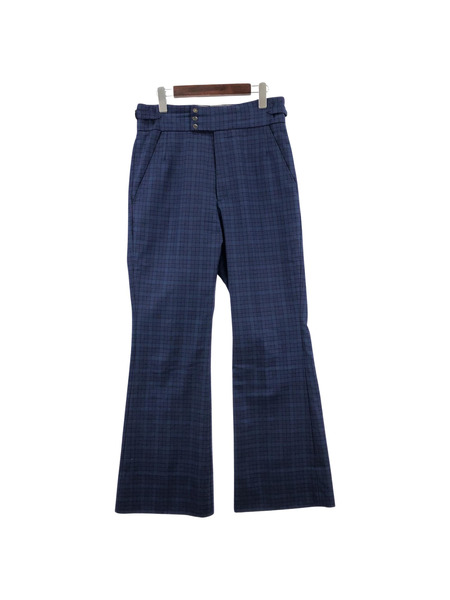 SADE MANHOLE EDITION FLARE TROUSERS CHECK 1 SADE-PT09