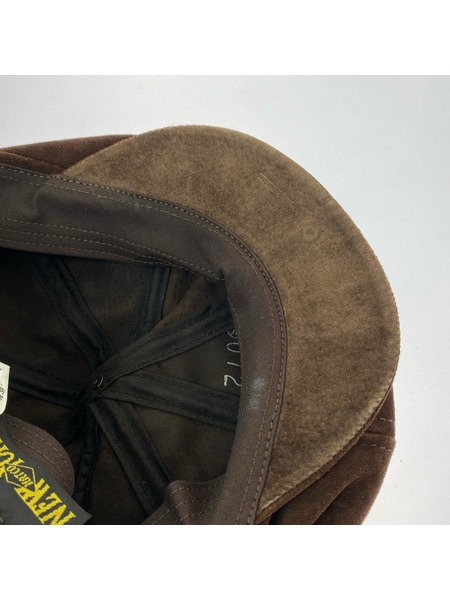 NEW YORK HAT キャスケット・ハンチング USA製 レザーキャスケット ブラウン