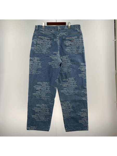 Supreme 23SS Trademark Jacquard Baggy Jean デニムパンツ 34 ブルー