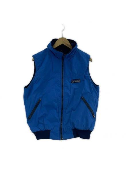 patagonia 80s デカタグ 裏フリースナイロンベスト M 青