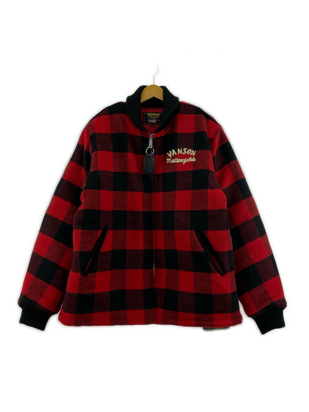 VANSON ジャケット NVJK-2505 　ロゴ刺繍メルトンジャケット（XL)