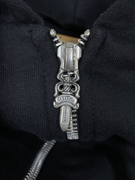 CHROME HEARTS SWTSHRT HD ZIP アームロゴジップパーカー XXL 黒