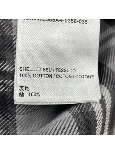 THOM BROWNE 長袖シャツ チェックシャツ 白