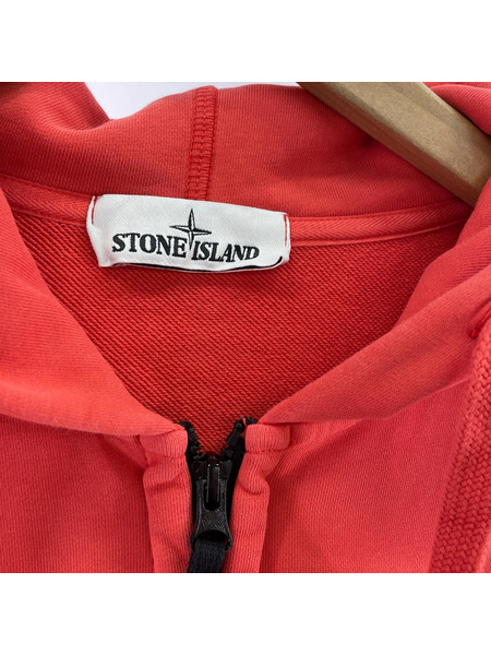 STONE ISLAND パーカー(ジップアップ) (S) 赤[値下]