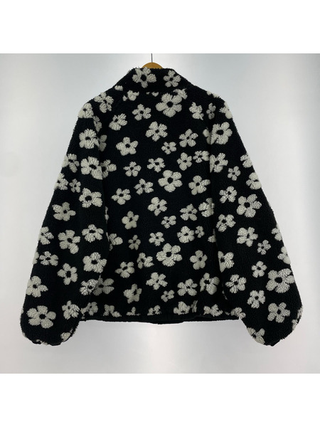 ジャケット Montley リバーシブル 花柄 フリース 黒 23M-FJK-04