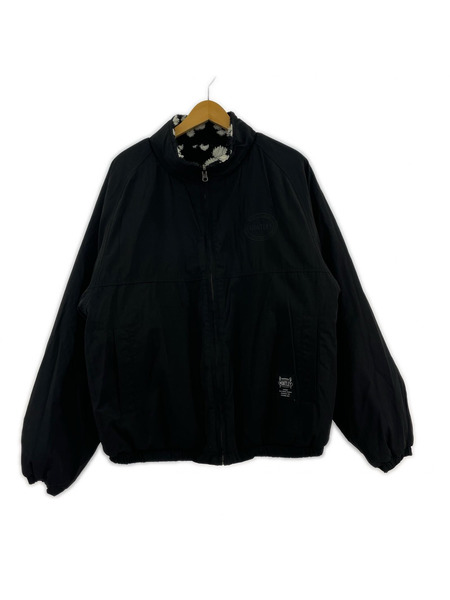 ジャケット Montley リバーシブル 花柄 フリース 黒 23M-FJK-04