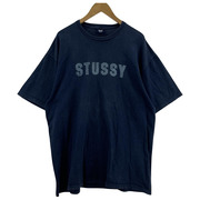 STUSSY S/S ロゴ カットソー 青 (XL)