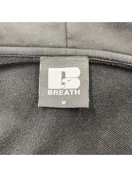 BREATH 24AW NEWRICH SHORT ZIP HOODIE ジップパーカー M 黒[値下]