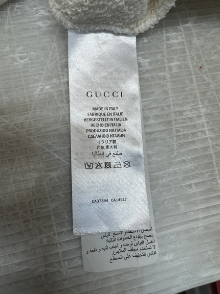 GUCCI MANIFESTO SWEATSHIRT プリントPOパーカー L アイボリー