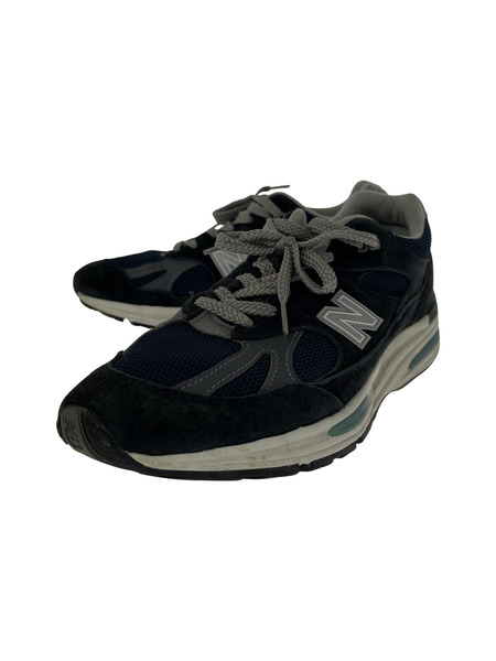 NEW BALANCE スニーカー U991NV2 紺 26.0cm