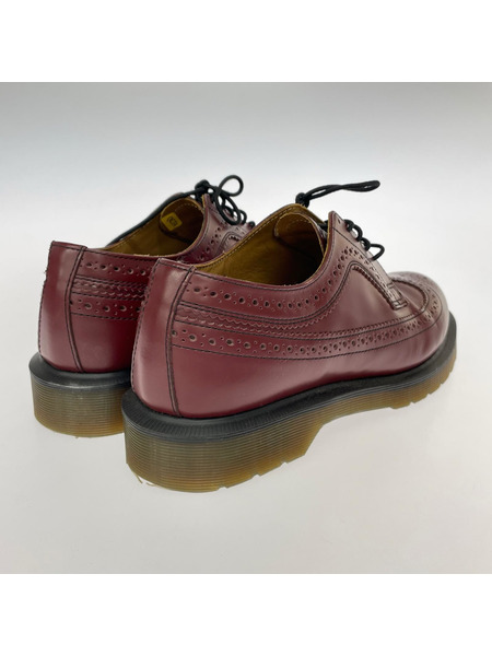 Dr.Martens シューズ BROGUE 5ホールウィングチップシューズ (UK7) バーガンディ