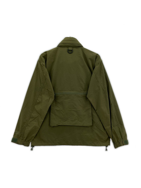 AIGLE マルチポケット ナイロンジャケット カーキ S