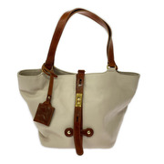 ハンドバッグ Her Schedule ミックスレザー ベージュ茶