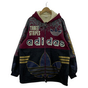 OLD adidas 裏ボア ジップパーカー L 赤系