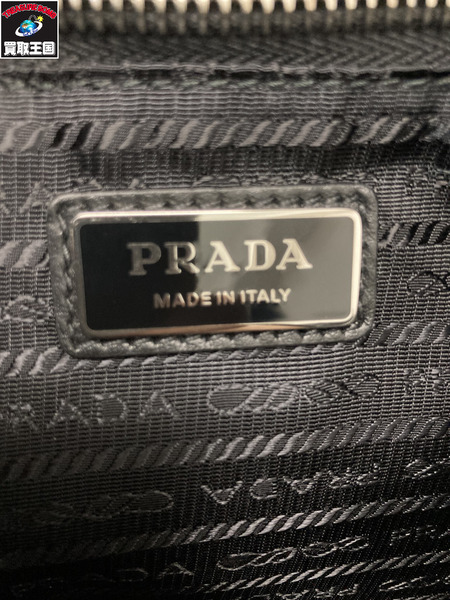 PRADA ﾚｻﾞｰｼｮﾙﾀﾞｰﾊﾞｯｸﾞ ｸﾞﾚｰ