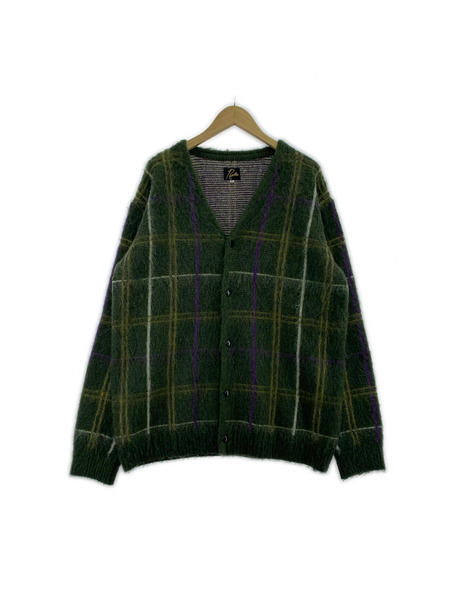 Needles 21AW Mohair Cardigan Windowpane モヘアカーディガン J0258 L