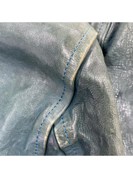 ISAMUKATAYAMA BACKLASH ライダース レザー ライダースジャケット 3 緑