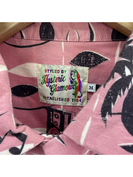 HYSTERIC GLAMOUR 長袖シャツ MOND RADIO総柄