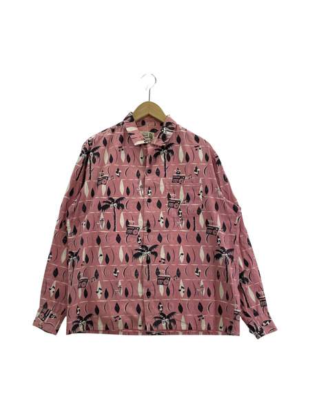 HYSTERIC GLAMOUR 長袖シャツ MOND RADIO総柄