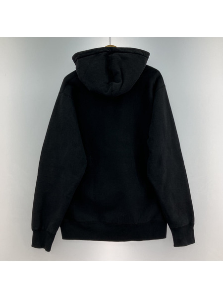 Supreme 17AW Brush Logo Hooded sweatshirt 黒 (L)